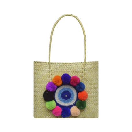 Bolso Petate Ojo Turco Pompom 30 2055