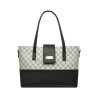 Bolsa Beige Negro Estampado 9051
