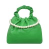Bolsa Pliegues Verde con Perlas mod 10 0148